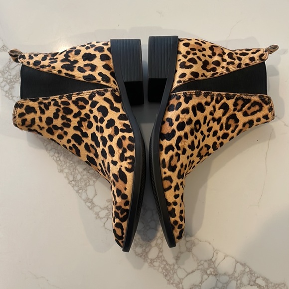 Steve Madden Jerry Leopard Calf Hair Booties - Picture 5 of 6